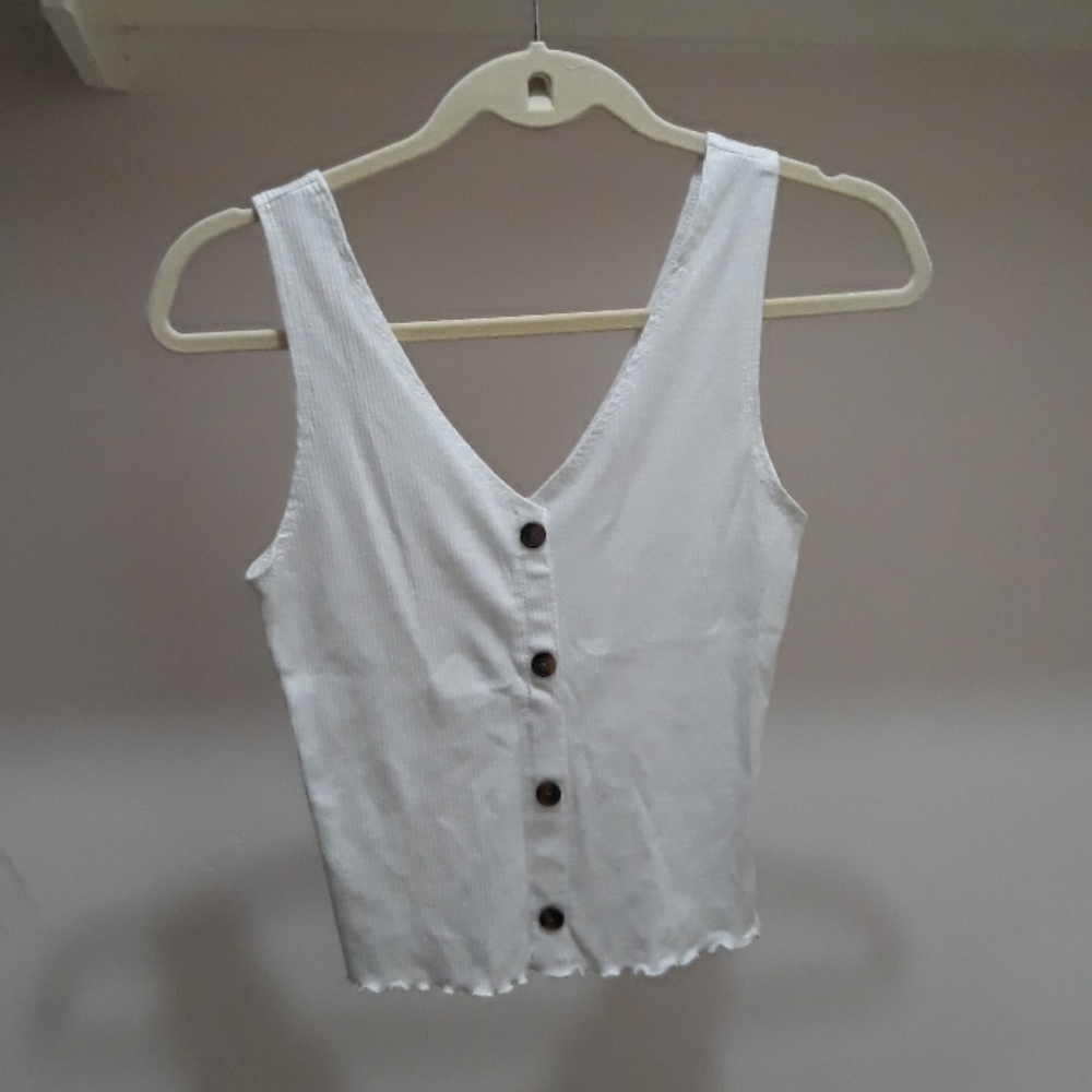 NWOT, Caution to the Wind, White Crop Top